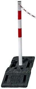 Słupek parkingowy blokujący U-12b | metalowy, 150(110) cm, do wkopania, łańcuchowy, 2 uszka